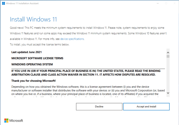 Windows 11 update Assistant