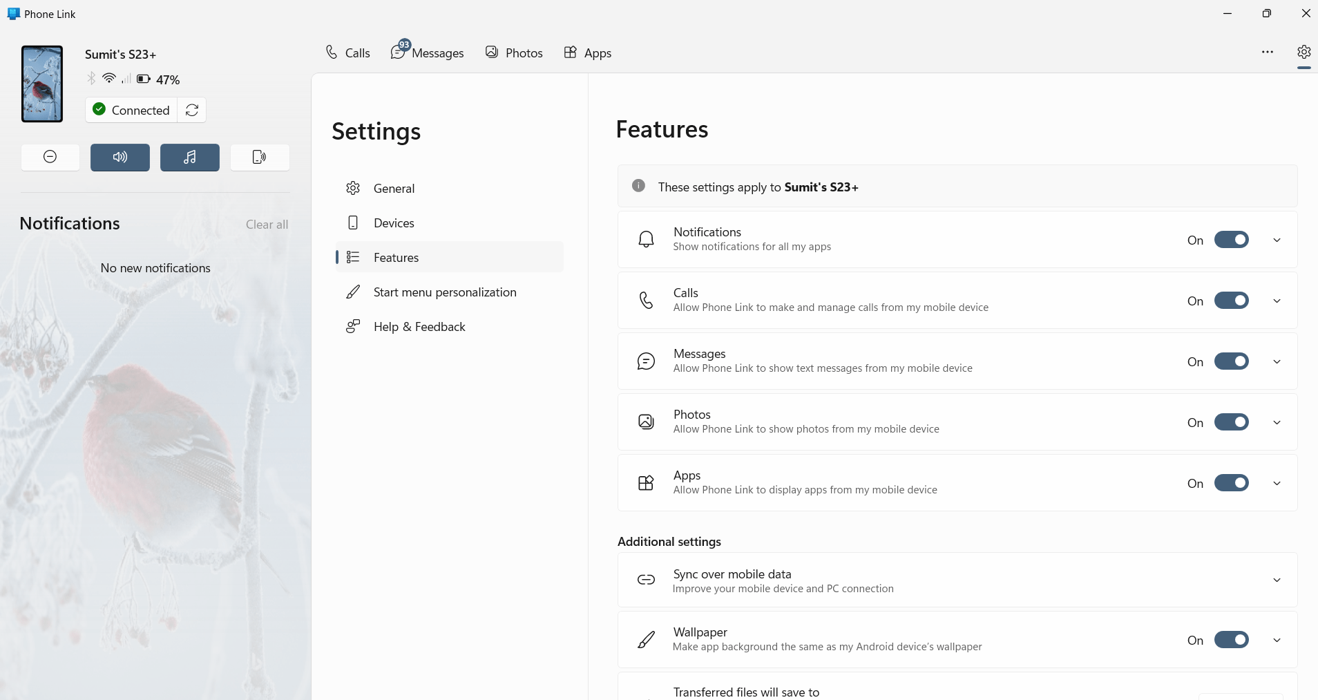 Phone Link app
