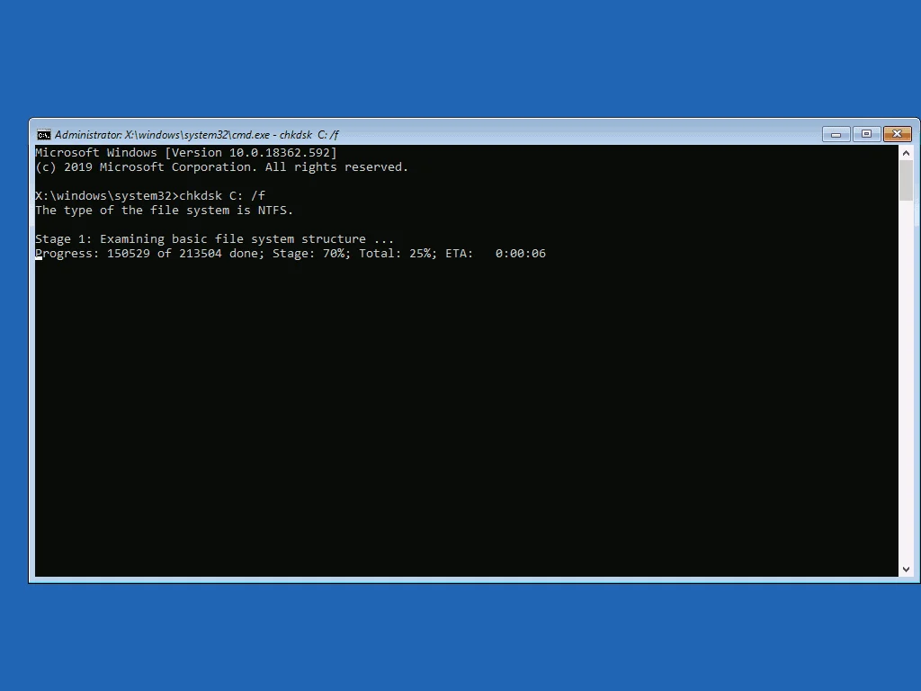 chkdsk-windowsRE