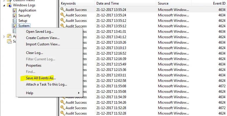 How to share event logs in case of a computer issue 6 event2 1