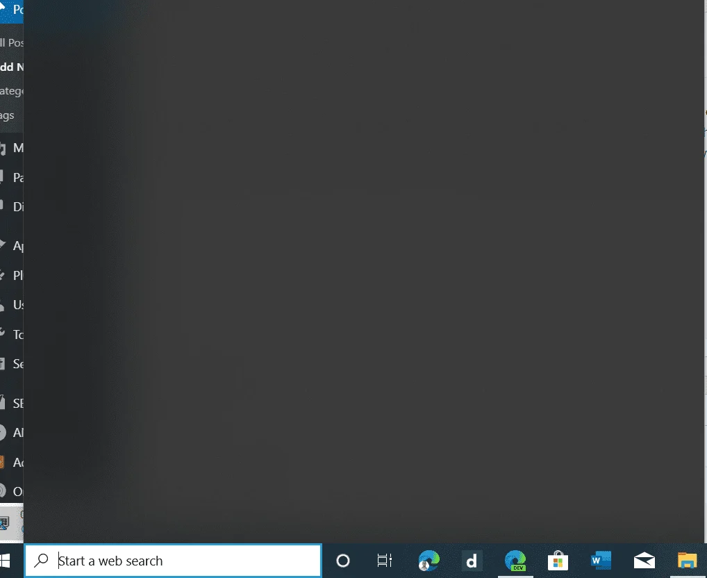 Windows 10 Search bar is showing blank screen 2 Search bar
