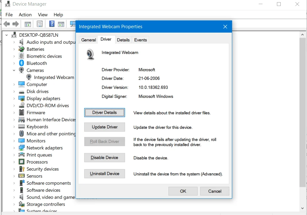 Resolve it yourself: Camera not working in Windows 3 Camera-roll back