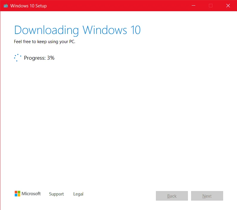 Install Windows 10 version 21H1 manually 4 MCT-upgrade-PC