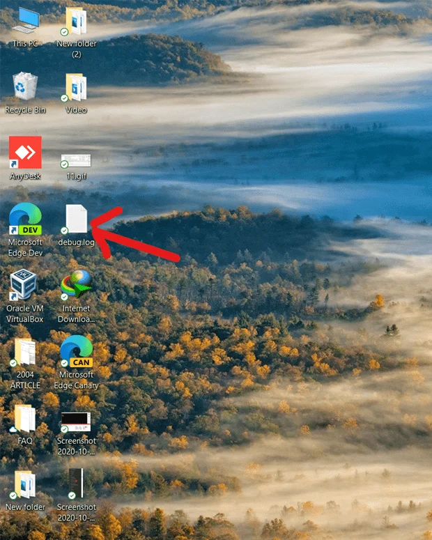 Fix Debug.log file on desktop in Windows 11 2 debug.log-on-the-desktop