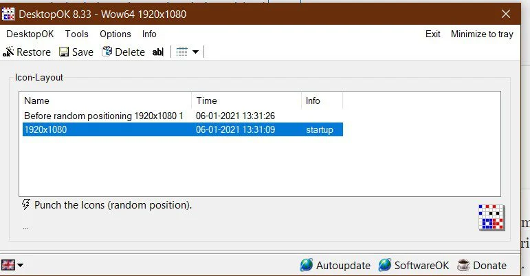 How to lock the desktop icons in Windows 