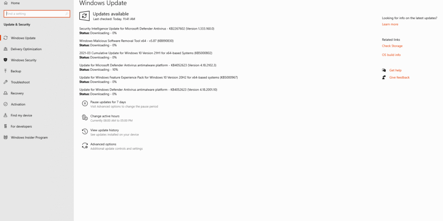 KB5000802 BSOD