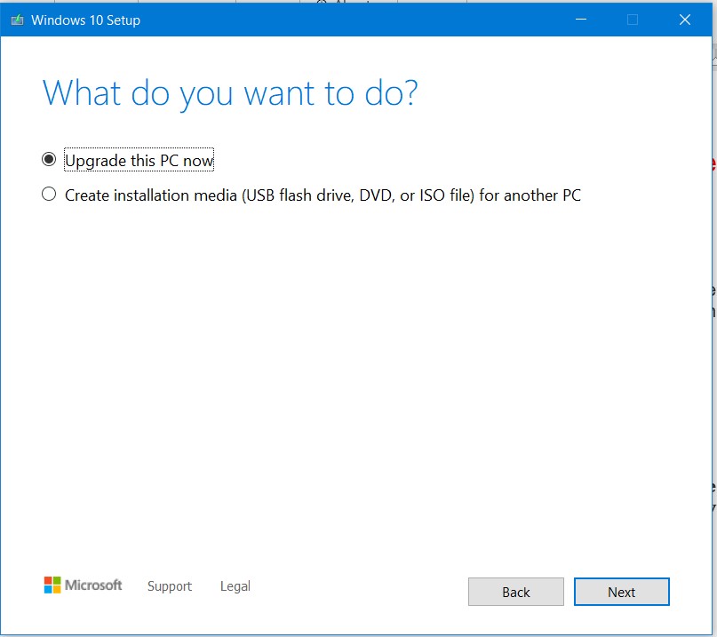 windows 10 media creation tool checking for updates