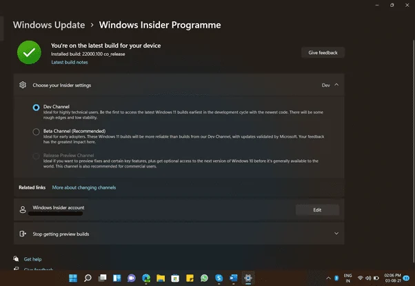 Windows 11 Goes live in Beta Channel 1 image 7
