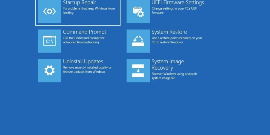 Command Prompt in Windows Recovery