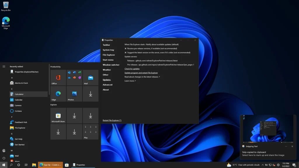 How to move Taskbar to the left in Windows 11 using Start11? 2 Windows 10 taskbar in WIndows 11