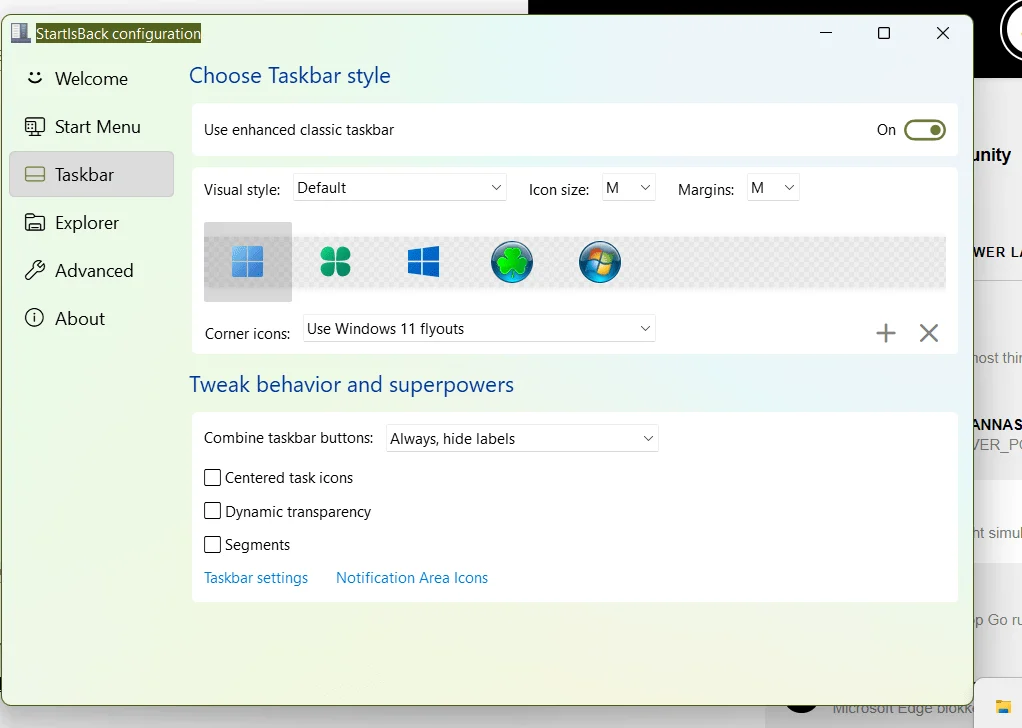 How to move Taskbar to the left in Windows 11 using Start11? 4 image 16