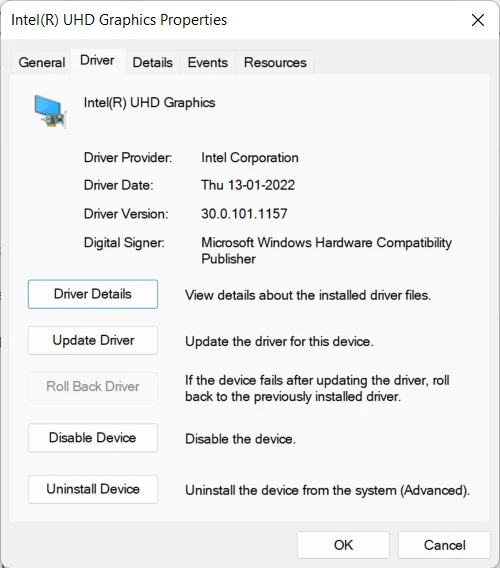 using Display driver properties to resolve windows 11 display issues