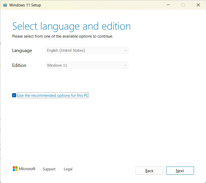 Create a Windows 11 Bootable USB 3 Using Media Creation tool to make a Windows 11 Bootable USB