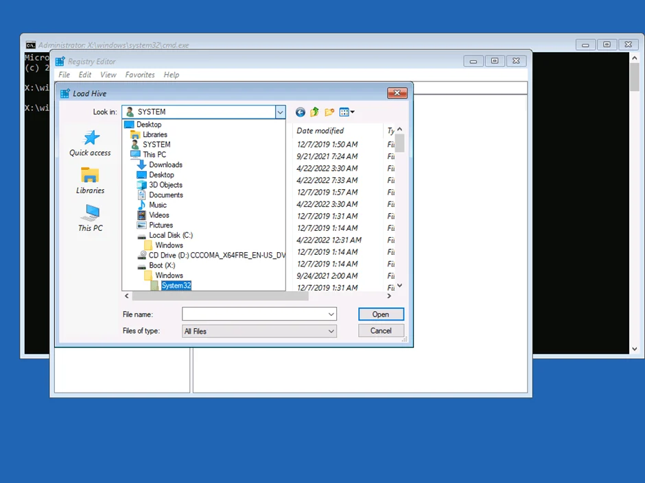 Fixing lost Administrator rights in Windows using Regedit