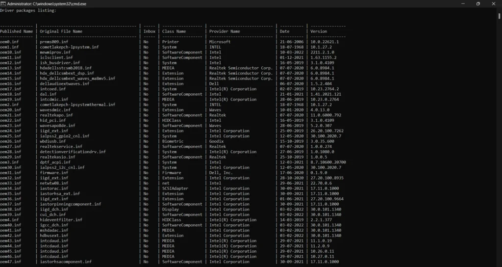 DISM command to remove Memory Integrity incompatible drivers
