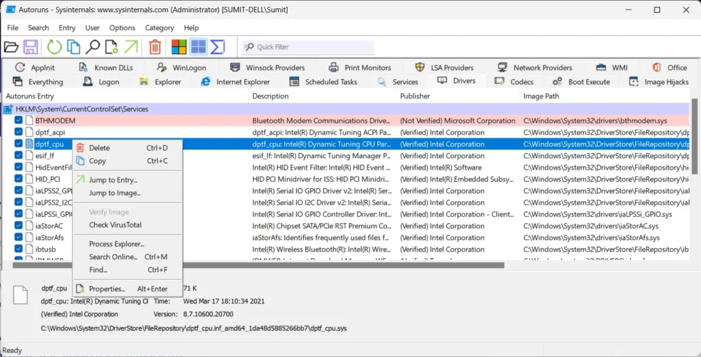 Disable incompatible driver Memory Integrity