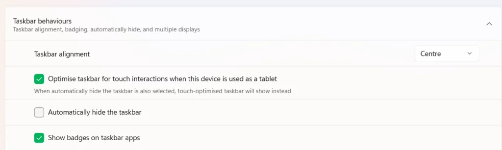 How to fix Taskbar not hiding in Windows 11 1 taskbar not hiding in Windows 11 settings