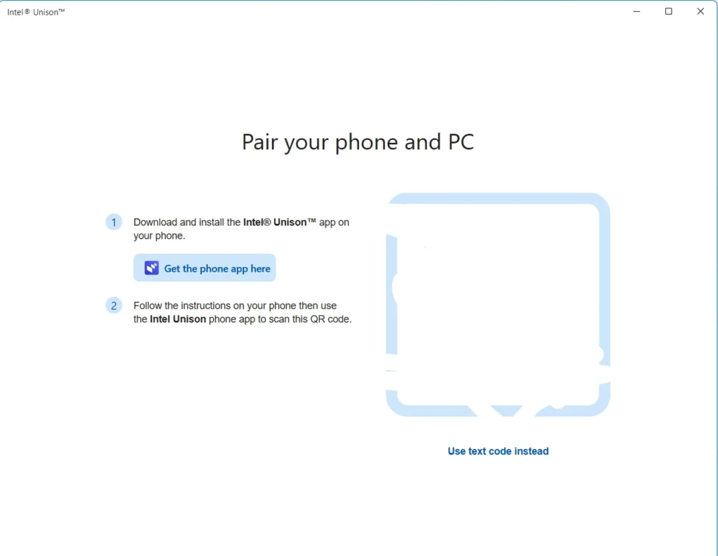 Intel Unison - Sync phone with your Windows Device on an Intel PC 2 Screenshot 2023 01 03 120918