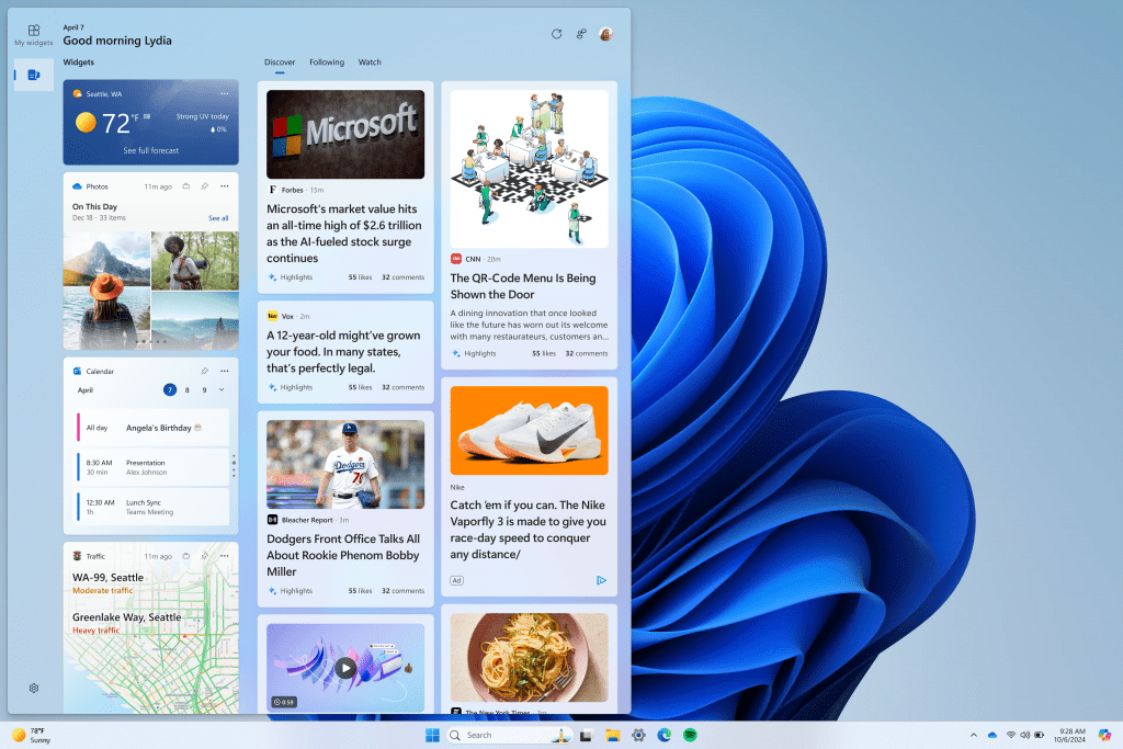 Windows 11 24H2 Widgets