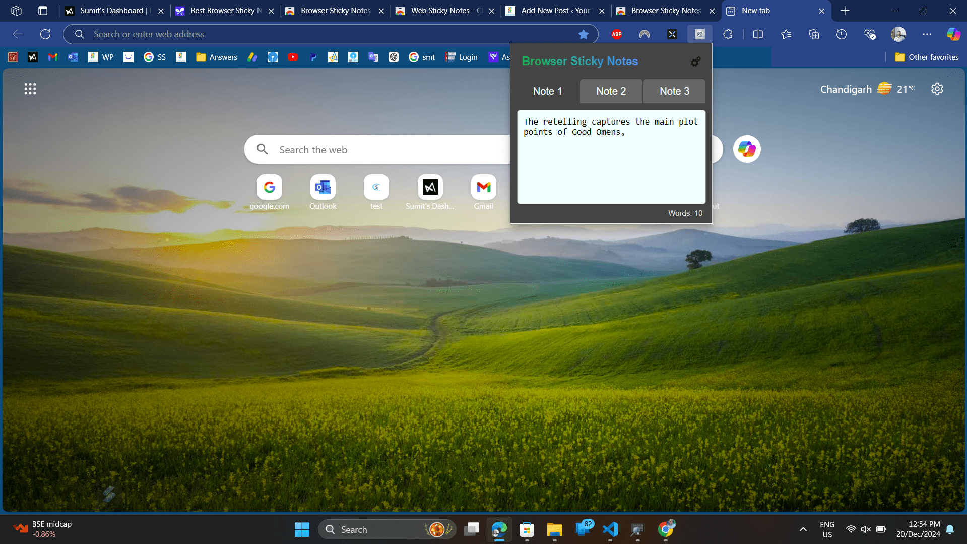 Browser Sticky Notes!
