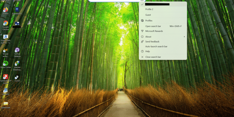search the web toolbar