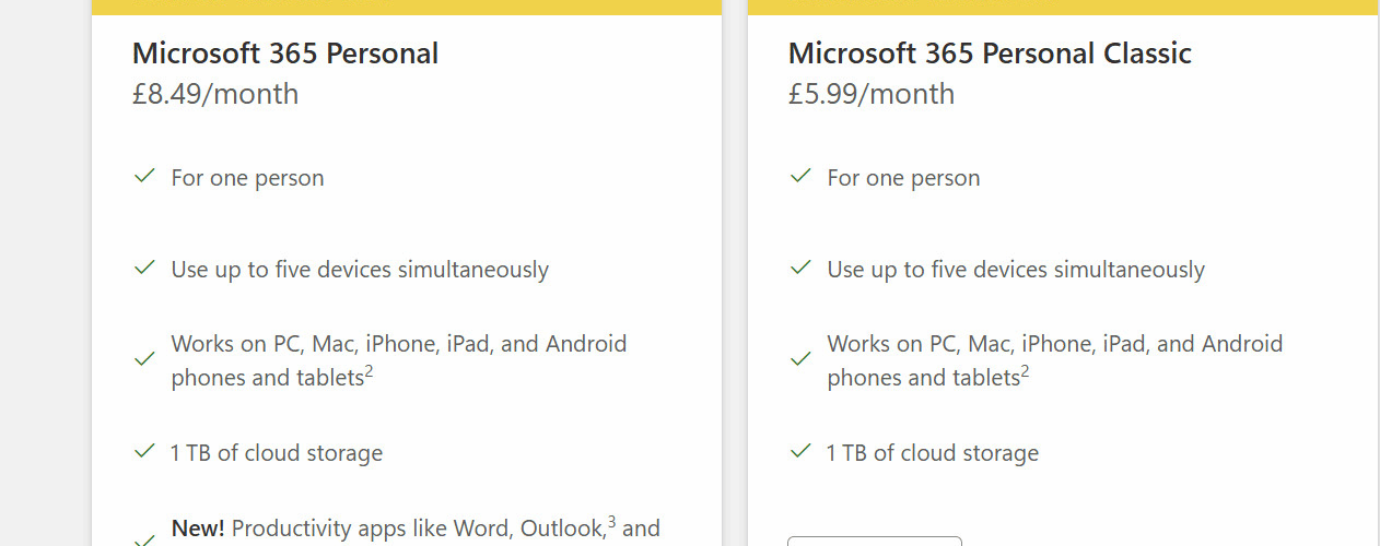 Microsoft 365 Personal Classic
