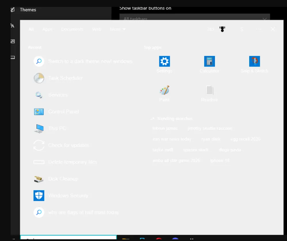 Solve in Seconds: Windows 10 Search background is White 1 Windows 10 search background is white seen on Reddit