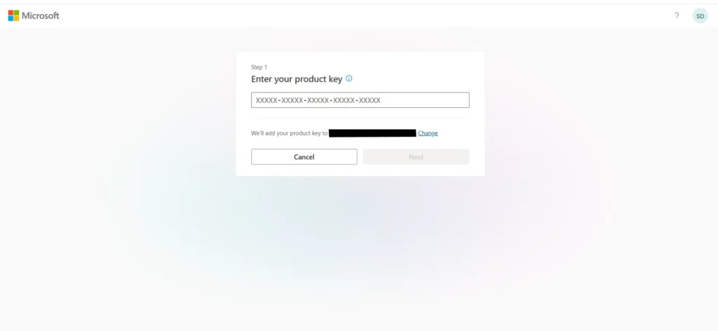 Office product key Outage page at redeem.office.com