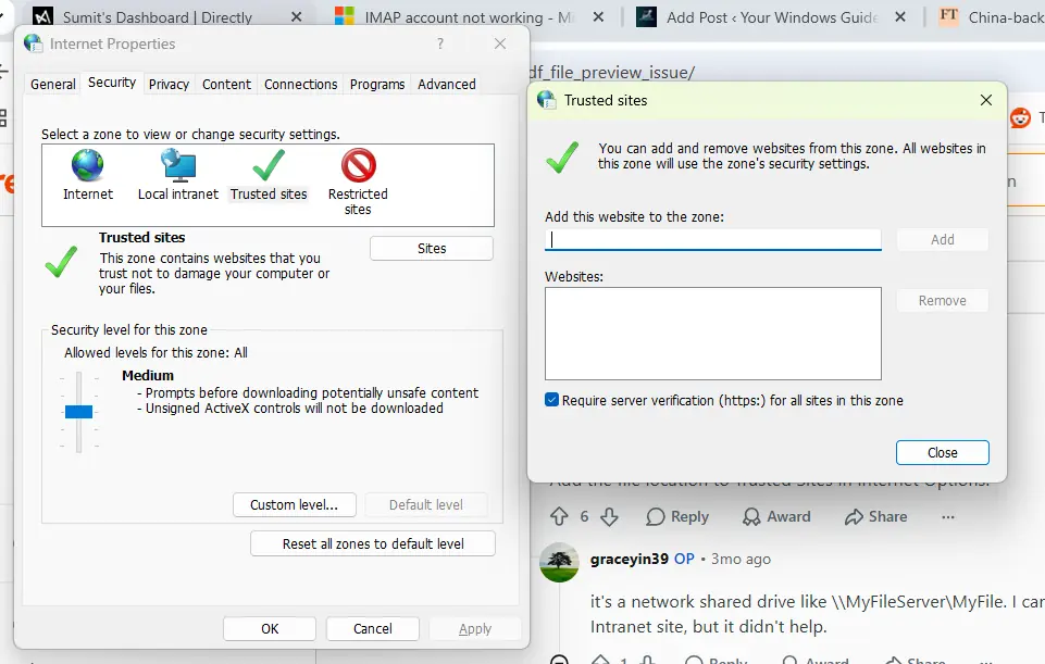 The file you are attempting to preview could harm your computer fix using inetcpl.cpl