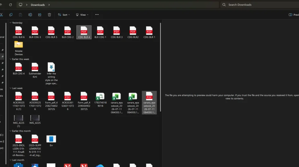 PDF preview in File Explorer not working