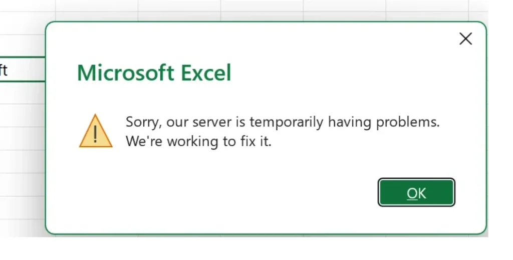 Excel STOCKHISTORY function DOWN error message 