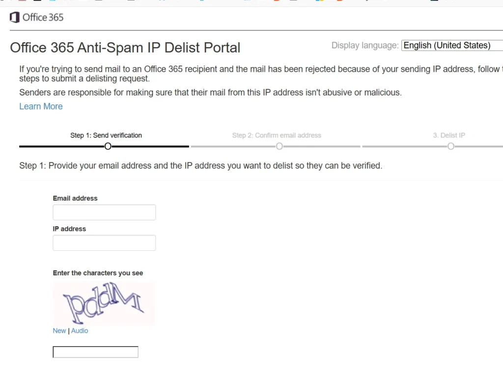 Outlook Sender support portal
